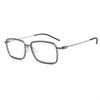 Gafas de placa de titanio ultraligero de caja, montura pequeña L1010, estilo casual simple, cubierta de silicona para las patillas, montura de gafas para hombre