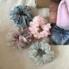 Nuevo Lazo de Pelo Floral de Alta Gama Estilo Coreano para Peinado de Moño Primavera/Verano Temperamento Lazo Grande para el Cabello Pintura al Óleo Retro Fresco Versátil
