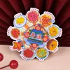 Imán Giratorio para Refrigerador con Temática de Comida, Pegatina Magnética Giratoria de Dibujos Animados Estilo Chino, Souvenir de Tendencia Nacional Cultural y Creativo, Imán Creativo de Disco Redondo