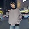 Nueva Chaqueta con Cuello Alto y Tres Rayas Chaqueta de Béisbol para Pareja Top Casual Estilo Americano Abrigo Deportivo de Bloques de Color de Moda