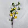 Balde de Bênção de Ano Novo Simulado com 6 Peças de Romã, Caqui, Maçã para Arranjo de Flores DIY, Galhos de Frutas, Frutas de Espuma, Frutas Artificiais para Venda no Atacado