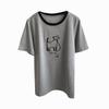 Retro Americano Nuevo Estilo Coreano Cuello Color Block Algodón Puro Manga Corta Sencillo Casual Verano 2025 Color Block Versátil Top