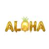 Globo de letra ALOHA de 16 pulgadas globo de piña hawaiana globo de película de aluminio decoración de fiesta de frutas tropicales