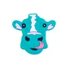 Fábrica em estoque contas de silicone Apple animal de desenho animado vaca contas soltas DIY manual caneta de contas contas de silicone atacado