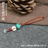 Colgante de Cuerda de Calabaza Pequeña Wenwan Clavo de Sombrero Clavo de Cuerno de Oveja Accesorios Incrustados Cuerda para Colgante Artesanía Nudo Vivo Cuerda de Joyería Lacada