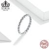 Comércio Exterior Transfronteiriço Moda Simples Textura Tecida Anel Prata Esterlina S925 Anel Europa e Estados Unidos Popular Linha Joias de Menina