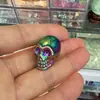 Cráneo Tallado de Cristal, Adornos Creativos de Juguete, Manualidades Galvanizadas, Decoraciones de Halloween, Cráneo Humano y Cabeza de Fantasma