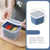 Caixa de Armazenamento para Geladeira, Caixa de Armazenamento para Preparo na Cozinha, Caixa para Cebolinha Doméstica, Caixa Selada para Congelador de Alimentos, Caixa de Armazenamento com Drenagem