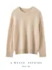 Seda e cashmere finos e de alta qualidade mangas raglan valorizam a linha dos ombros textura canelada afina a silhueta gola redonda versátil top de outono e inverno para mulheres