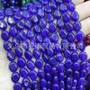 Cuentas ovaladas de calcedonia de 8*10 mm cuentas oblatas de calcedonia rojo vino joyería DIY con piedra aretes con cuentas