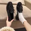 Zapatos Mocasines para Mujer 2026 Primavera y Otoño Estilo Británico Negro Suela Suave Tacón Alto Trabajo Nuevos Zapatos de Una Sola Pieza para Mujer