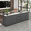 Gabinete Moderno Minimalista para Respaldo de Sofá, Gabinete de Almacenamiento Divisor para Sala de Estar, Aparador de Pizarra de Lujo Ligero, Gabinete de Té de Pared para el Hogar