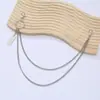 Cadena de Pantalón de Moda Transfronteriza Europea y Americana Nicho Simple Todo Terreno Decorativa para Jeans Cadena de Pantalón Creativa Colgante de Regla Cadena de Pantalón