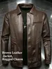 Jaqueta de Couro para Motociclista Masculina Europeia e Americana com Gola Alta, Jaqueta de Couro PU Slim Fit, Roupa Exterior Casual de Outono e Inverno, Estilo de Comércio Exterior Transfronteiriço