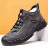 Nuevas Botas de Nieve Casuales Versátiles de Invierno Transpirables Cómodas para Hombre, Antideslizantes, Forradas de Felpa, Zapatos Gruesos para Hombre