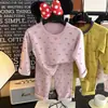 Ropa nueva para niños, ropa interior para niños, conjunto de ropa para el hogar, pijama para niñas, modal de rayón de manga larga, elástico y suave
