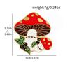 Broche de metal creativo con forma de rana y hongo rojo, insignia de aleación, para bolso, sombrero y ropa.