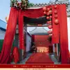 Decoraciones de Boda: Faroles Rojos de Doble Felicidad, Cascada, Decoraciones Colgantes de Árbol de Patio, Decoración de Habitación de Boda, Balcón de Boda, Cortina de Entrada
