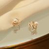 Aretes de Perla, Nuevos Pendientes de Clip de Moda para Mujer, Estilo Otoño e Invierno, Estilo Francés, Gama Alta, Lujo Ligero, Pendientes de Aguja de Plata