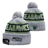 2026 Comercio Exterior Al por Mayor Nuevo Estilo Gorro de Punto con Pompón de Color Mixto, Gorro de Lana de Equipo de Fútbol, Jacquard de Doble Cara, Retro Artístico