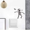 Ventilador Xi personalizado interruptor adesivos desenhos animados choque elétrico alienígena personalidade adesivos de parede interruptor decoração removível autoadesivo KG108