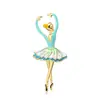 Broche de Chica de Ballet con Diamantes de Aleación de Moda Estilo Coreano Accesorios Versátiles para Traje