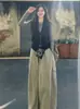 Roupa de outono: um conjunto completo de colete estilo coreano plus size, camisa básica e calça cargo, terno de três peças em camadas para mulheres