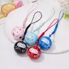 Pingente de Sino Gato da Sorte para Celular, Sino de Vento Pintado para Bênção e Riqueza, Pingente de Metal para Celular