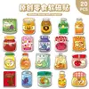 20 Piezas de Imanes Originales para Snacks, Dibujos Lindos de Comida de Dibujos Animados, Pegatinas Magnéticas Suaves para Tablero de Pegamento de Refrigerador para Decoración