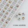 Cristal Dongzhou 6*6 Pequenas Flores de Ameixeira Fundo Pontiagudo Pequenas Flores Alta Qualidade K9 Diamante para Arte de Unhas Galvanoplastia em Prata Real com Joias de Arte de Unhas de Diamante