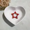 Llavero de Estrella de Cinco Puntas de Colores Pintada Colgante de Joyería Hecho a Mano DIY Accesorios Materiales Simples Gran Cantidad en Stock Venta al Por Mayor