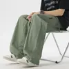 Calça Casual de Seda Gelada Estilo Novo de Verão para Homens, Versátil de Perna Reta Respirável Estilo Americano Ins Calça Casual para Jovens Homens