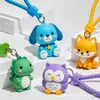 Fabricante personaliza bonecos de desenho animado 3D a partir de desenhos fornecidos, chaveiros e acessórios personalizados em borracha macia de PVC e silicone
