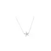 Collar de Plata de Ley S925 Miniscan Estrella de Mar para Mujer Corea del Sur Verano Nuevo Nicho Versátil Mismo Diseño que en Little Red Book
