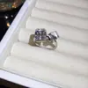 Anillo Abierto Redondo de Cristal Simple~Zircón Estilo Coreano Estilo Ins Exquisito Diseño de Anillo de Alta Gama Joyería para Mujeres