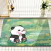 Alfombra de baño de dibujos animados de animales lindos, alfombra absorbente de agua de secado rápido para inodoro, alfombra antideslizante para puerta de inodoro, alfombra para pies fácil de cuidar