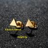 Pendientes Mini Sencillos de Acero Inoxidable Únicos y Elegantes para Mujer, Modernos Accesorios para Orejas de Papel Origami Plegado Transfronterizo, Ciervo de Navidad