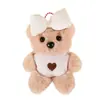 Nuevo Llavero de Oso con Lazo de Peluche, Llavero de Muñeco de Dibujos Animados Lindo, Colgante para Bolso de Pareja, Pequeño Regalo