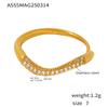 Oumika Anillo Fino Circular Color Chapado Oro 18k Zircón Anillo de Apilamiento con Anillo de Dedo Anillo de Acero de Titanio Joyería para Mujer