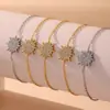 Miduoduo Super Flash Sol Pequeño Incrustado Zircón 5A Clavícula Doble Capa Conjunto de Collar Pulsera Anillo Material de Acero Inoxidable