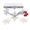 Adorno Colgante de Copo de Nieve Transparente Acrílico Navideño, Cristal de Hielo, Copo de Nieve de Cristal de Simulación, Decoración Colgante para Árbol de Navidad y Ventana