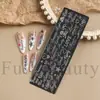 Nueva placa de transferencia de herramientas para arte de uñas transfronteriza con patrones dulces y geniales de estrellas, puntos, rayas y olas para transferencia de uñas