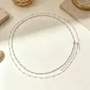 Corrente de Cintura Figaro de Camada Dupla Transfronteiriça Europeia e Americana, Corrente de Pérolas Artificiais Moderna e Versátil, Corrente de Corpo de Metal Simples e Sexy