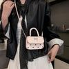 Versão Coreana Ins Bolsa Mini Fofa para Menina 2025 Nova Estampa Fofa de Bolinhas Bolsa Quadrada Pequena de Mão Bolsa Transversal Moderna