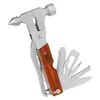 Martillo de seguridad multifuncional 4 en 1 para coche, rompecristales de emergencia para vehículo, herramienta rompecristales de acero inoxidable