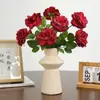 Flor de Rosa Artificial Individual para Decoración del Hogar, Arreglo Floral de Paisajismo, Arreglo Floral de Boda y Hotel, y Paisajismo