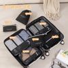 Bolsa de Armazenamento para Viagem Conjunto Digital de Sete Peças Mala de Viagem Pacote de Organização de Roupas Bolsa Portátil para Armazenamento de Roupas