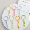 Corrente de chaveiro colorida com conta lagosta acessório de chaveiro DIY brinquedo de metal acessório de pingente para decoração de bolsa
