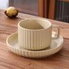 Juego de Taza y Platillo para Té de la Tarde de Oficina Estilo Ins, Uso Doméstico con Soporte y Cuchara, Juego de Taza de Café de Cerámica Vintage