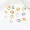 Preservação de cor 18k ouro furo duplo ponta torcida argola de salto fechada furo nariz de porco fio de conta pulseira colar joias DIY acessórios